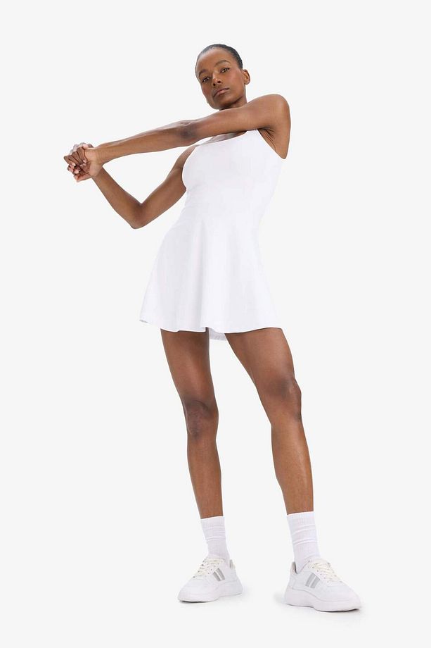 DeFactoFit Standart Fit Kalın Askılı İçi Kısa Taytlı Tenis Elbisesi E3588AX25SM - 5