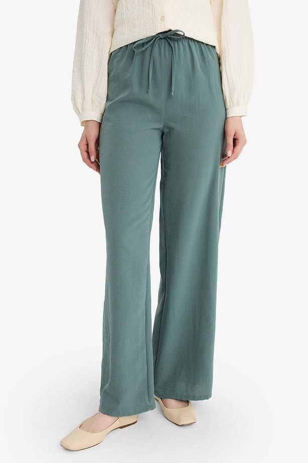 Wide Leg Beli Lastikli Aerobin Pantolon E6883AX25SP - 4