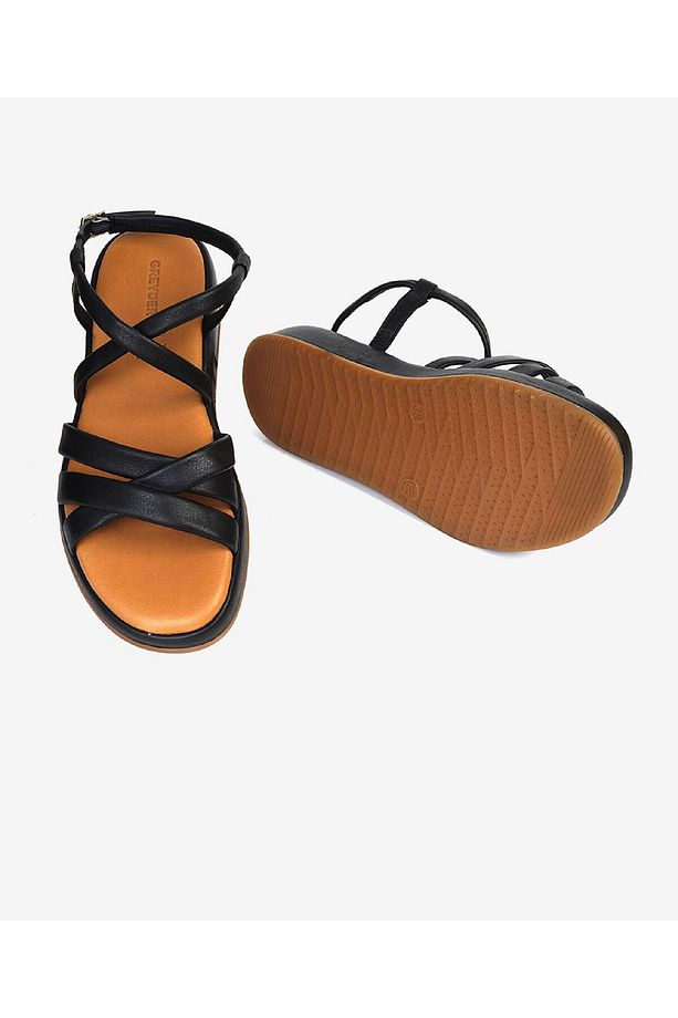 Kadın Siyah Hakiki Deri Sandalet 3Y2CS50712 - 5