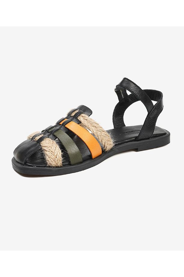 Kadın Siyah Hakiki Deri Sandalet 3Y2CS50762 - 2