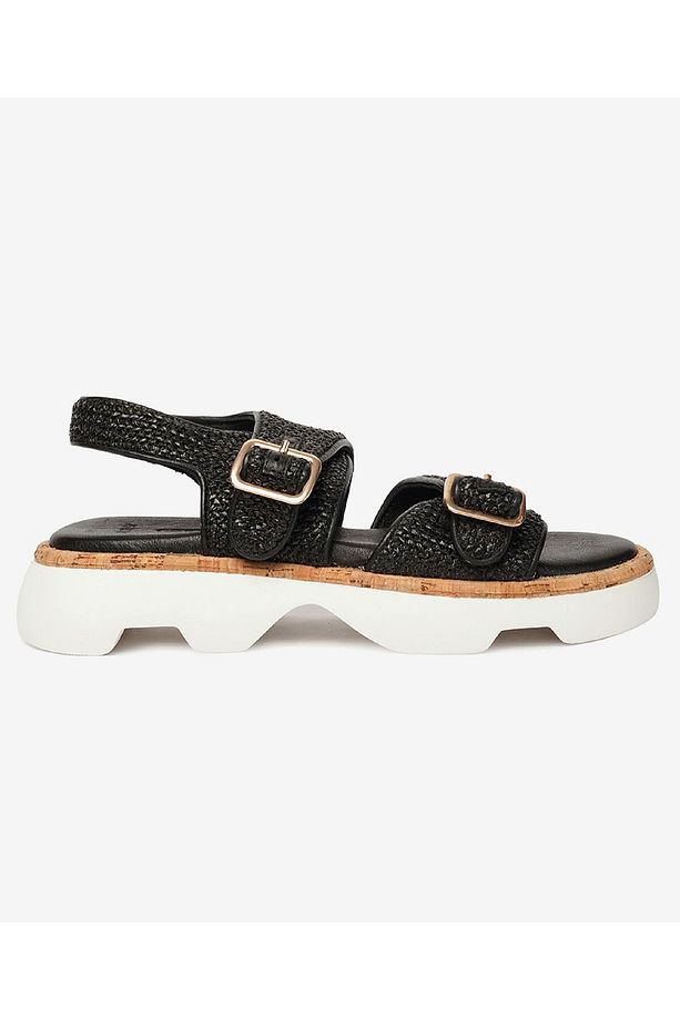 Kadın Siyah Hakiki Deri Sandalet 4Y2AS59058 - 2