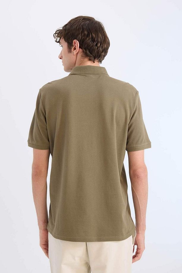 %100 Pamuk Regular Fit Polo Yaka Kısa Kollu Basic Düz Pike Kumaş Tişört C1293ax25sp - 6