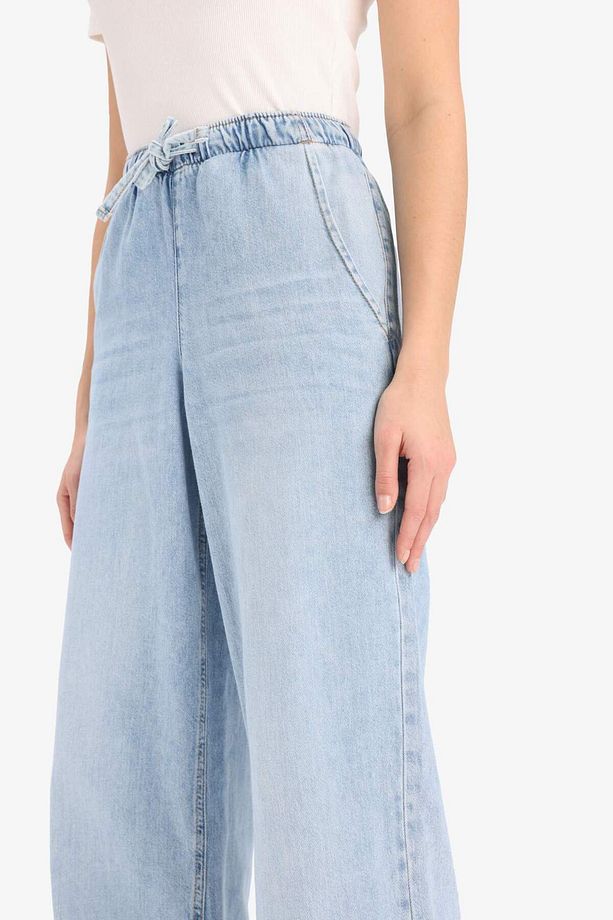 Yüksek Bel Geniş Paça Uzun Yumuşak Jean Pantolon E1703ax25sm - 5