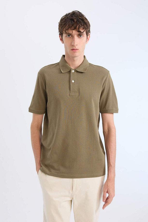 %100 Pamuk Regular Fit Polo Yaka Kısa Kollu Basic Düz Pike Kumaş Tişört C1293ax25sp - 4