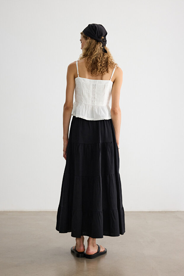 SİYAH MÜSLİN ETEK - 8