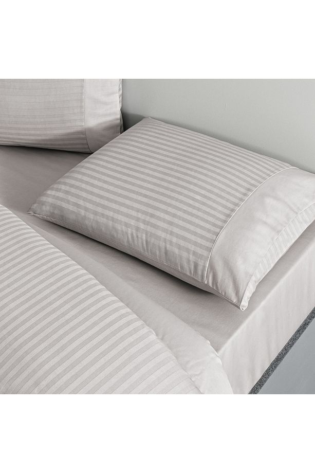 Taç Stripe Premium Basic Çift Kişilik Nevresim Takımı Gri - 3