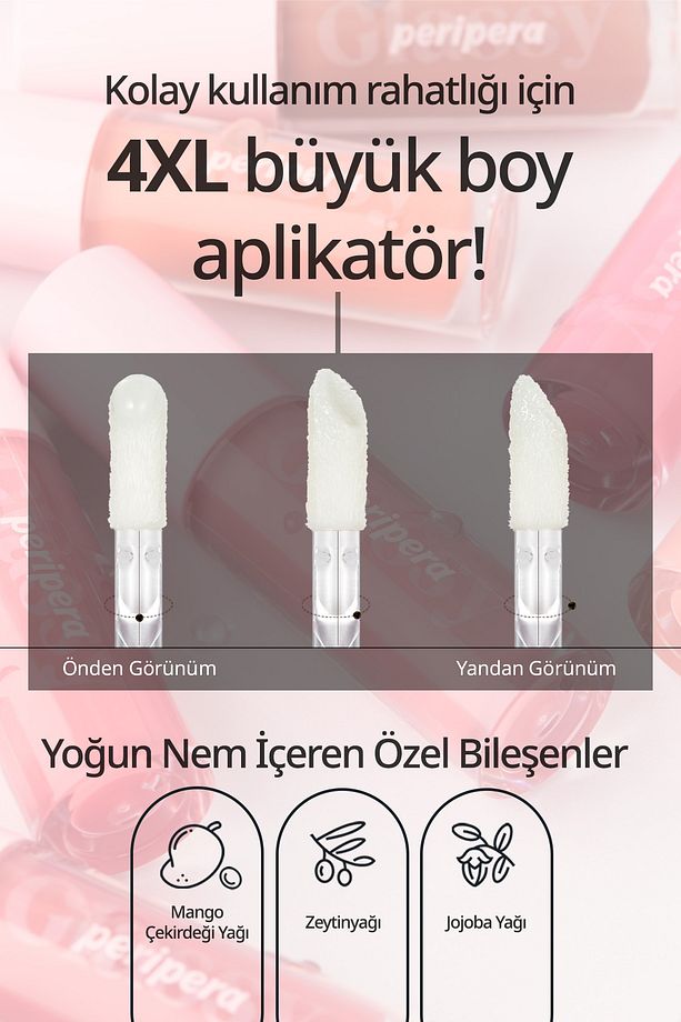 Dudaklara Dolgun ve Işıltılı Görünüm Sunan Gloss PERIPERA Ink Glasting Lip Gloss (3 Chilling Rosy) - 7