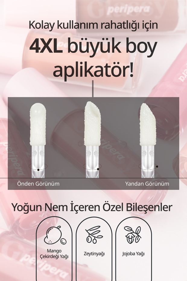 Dudaklara Dolgun ve Işıltılı Görünüm Sunan Gloss PERIPERA Ink Glasting Lip Gloss (13 Get Happy) - 7