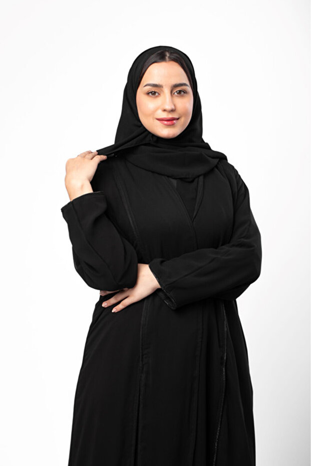 عباية شيفون سوداء - 6