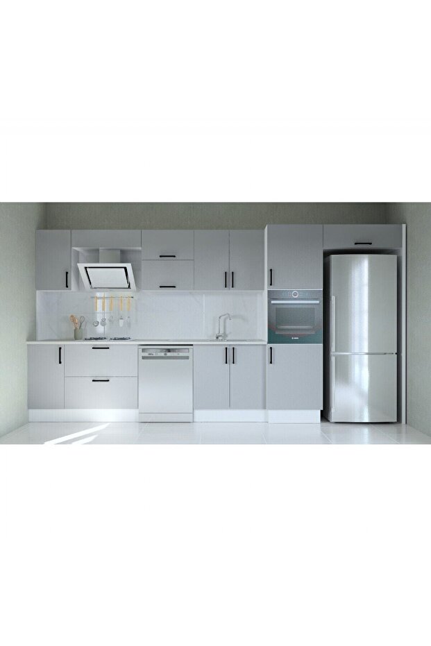 408 Cm Gri Tezgahsız Hazır Mutfak - 1