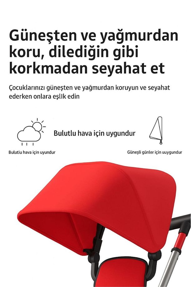 Yoyabebek ebeveyn kontrollü 3 tekerlekli bebek bisikleti 0-6 yaş - 6