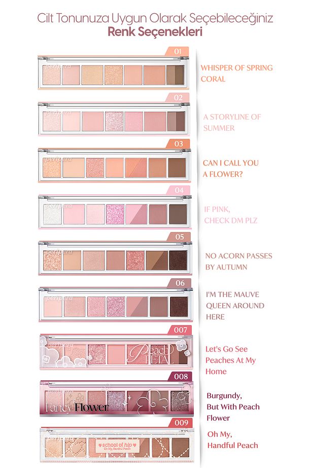 5 Farklı Dokulu Far Paleti PERIPERA All Take Mood Palette 006 I'm The Mauve Queen Around Here - 5
