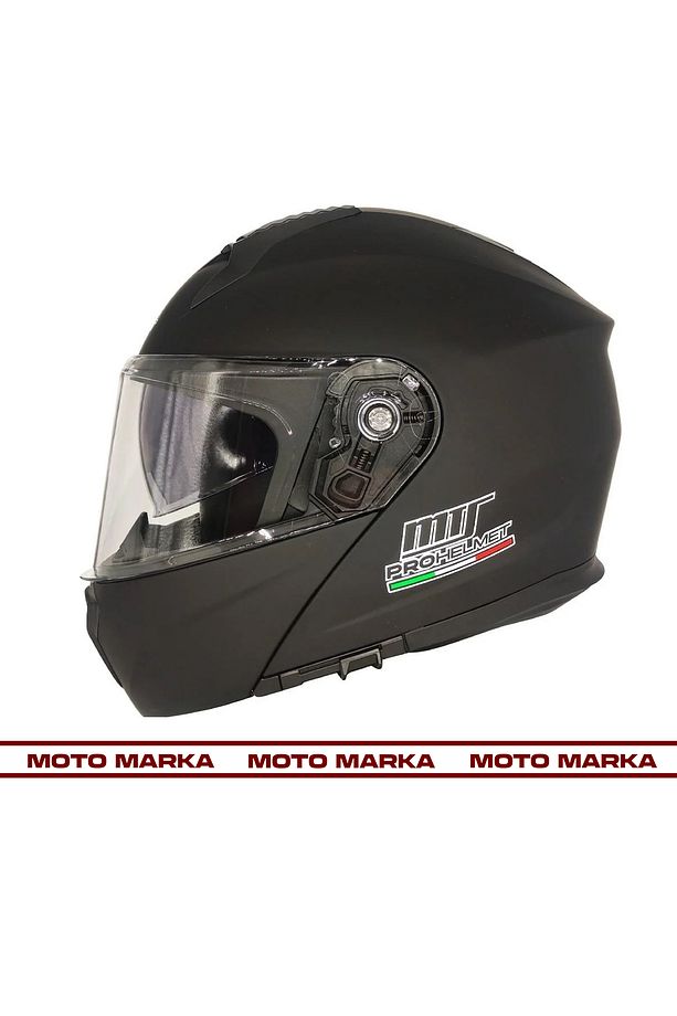 PROHELMET M-966 SİYAH ÇENE AÇILIR MOTOSİKLET KASK - 1