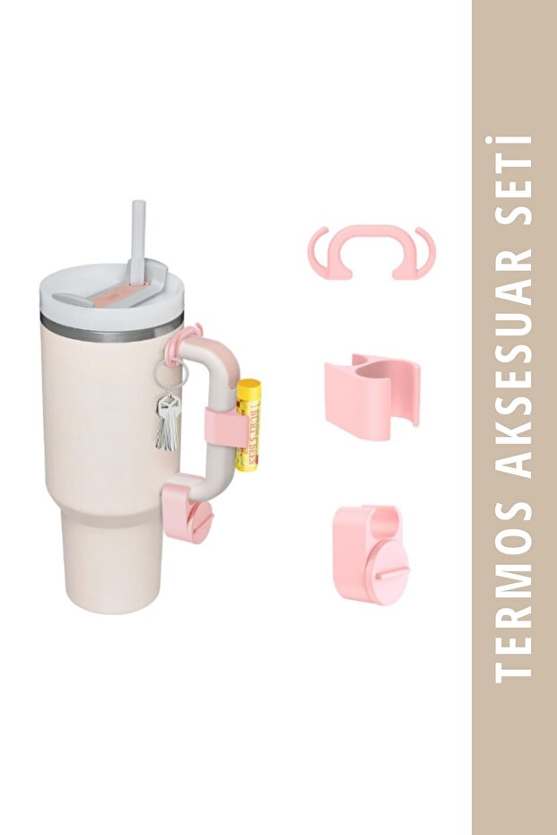 Termos Aksesuar Seti - 3 parça - Pembe