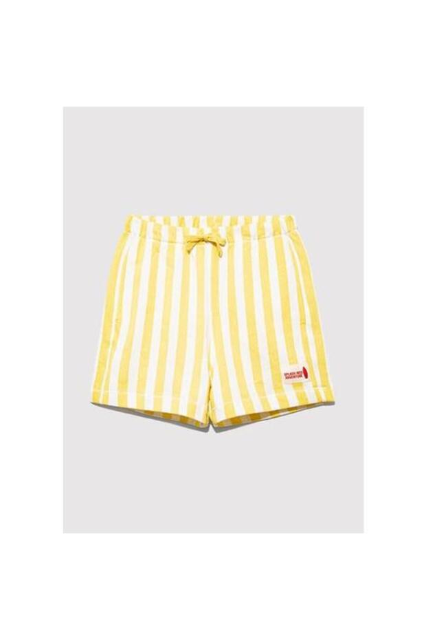 ÇİZGİLİ ÖRME ŞORT - 1