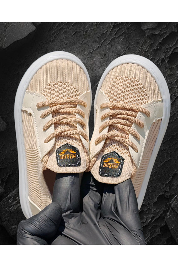 Çocuk Ayakkabı,Ağzı Lastikli Triko Örme - 9