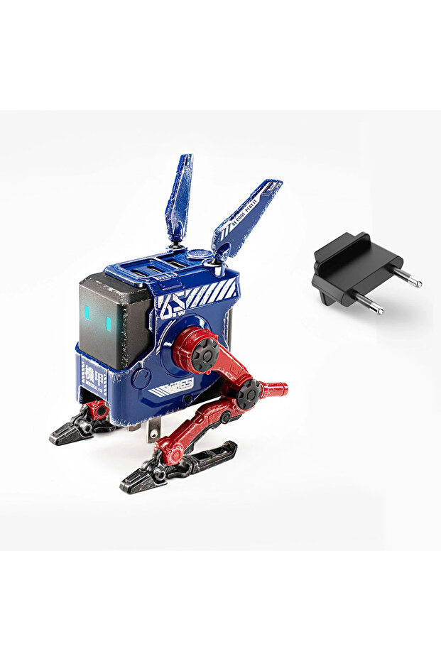 Alpha65 Mavi Özel Seri Robot Figürlü 65W Hızlı Şarj Adaptörü - 1