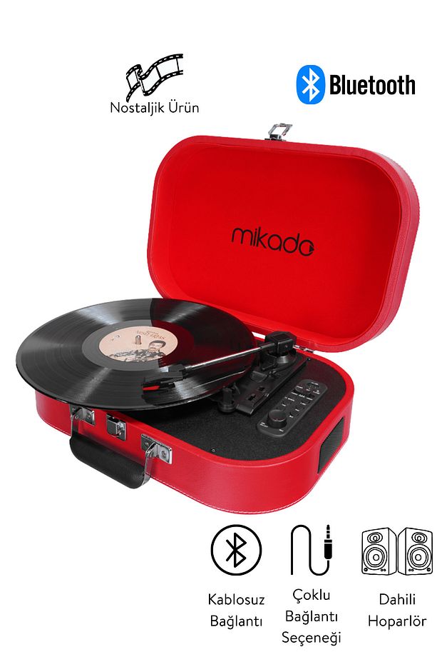 Nostalgia Mn-101 Pikap Kırmızı Usb Rca Bluetooth Müzik Kutusu - 1