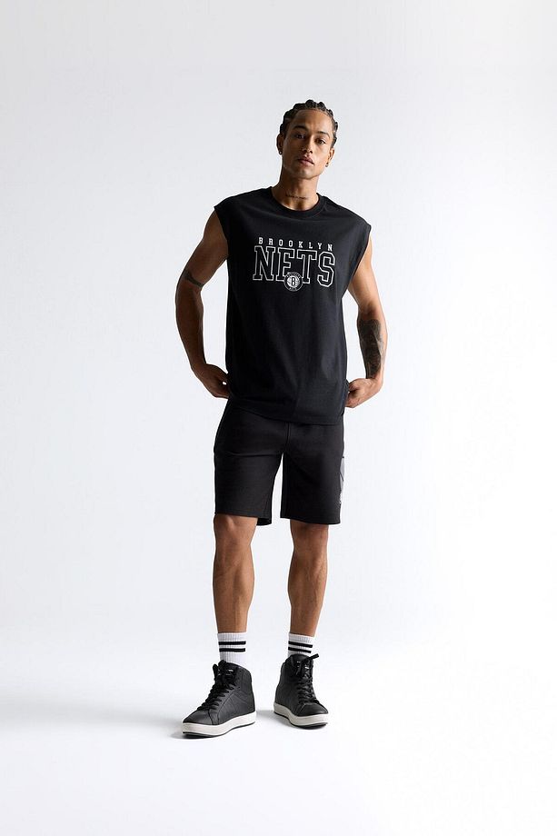 DeFactoFit NBA Brooklyn Nets Standart Fit Kısa Paça Şort E5872AX25AU - 2
