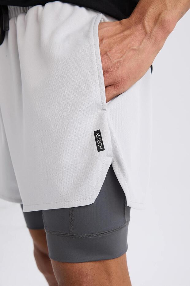 DeFactoFit Slim Fit Dar Kesim Sporcu Taytlı Şort E2760AX25SM - 7