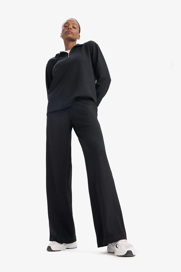 DeFactoFit Wide Leg Geniş Paça Standart Boy Modal Sporcu İnce Pantolon D7128AX25SP - 3