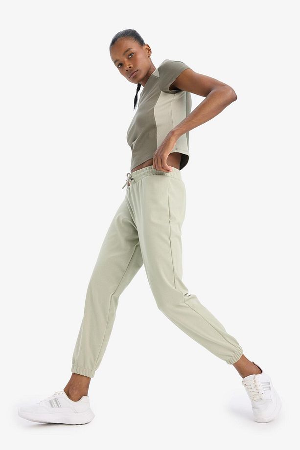DeFactoFit Standart Fit Çift Cepli Paçası Lastikli Standart Boy Sporcu İnce Eşofman Altı A4557AX25SP - 6