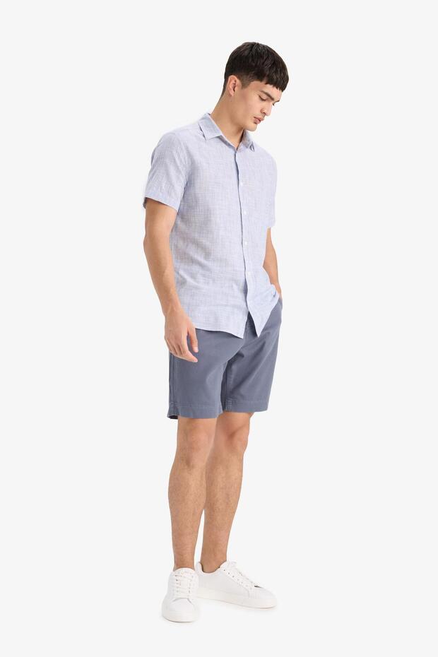 Regular Fit Dokulu Bermuda Şort E2234ax25sm - 2
