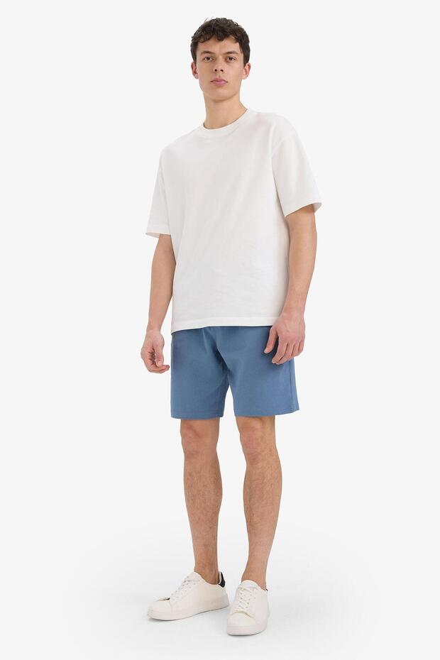 Slim Fit Dar Kesim Cepli Basic Düz Bermuda Şort W1105az24sm - 3