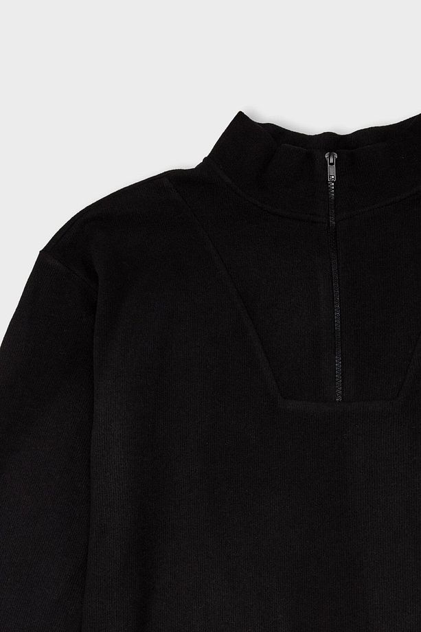 Regular Fit Yarım Fermuarlı Selanik Kumaş Uzun Kollu Tunik B4306ax23cw - 8