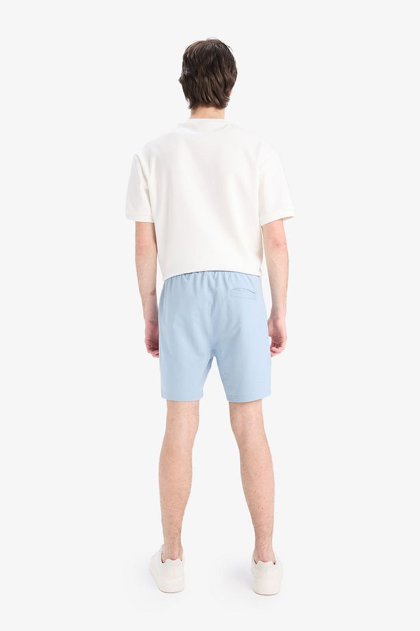 Slim Fit Dar Kesim Dar Paça Basic Düz Şort B8674AX25SP - 6