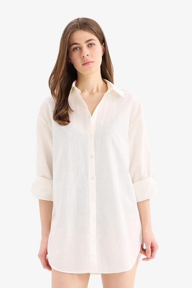 Fall In Love Regular Fit %100 Pamuk Plaj Gömleği W8241az23sp - 2