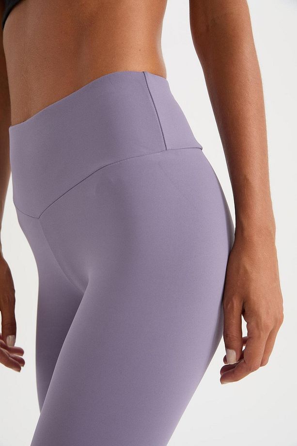 DeFactoFit Yüksek Bel Beli Saran Esnek Basic Düz Sporcu Tayt B4147AX25SP - 8