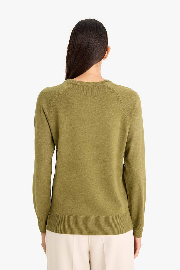 Regular Fit Yumuşak Dokulu Bisiklet Yaka Basic Düz Triko Kazak I6913az24wn - 6