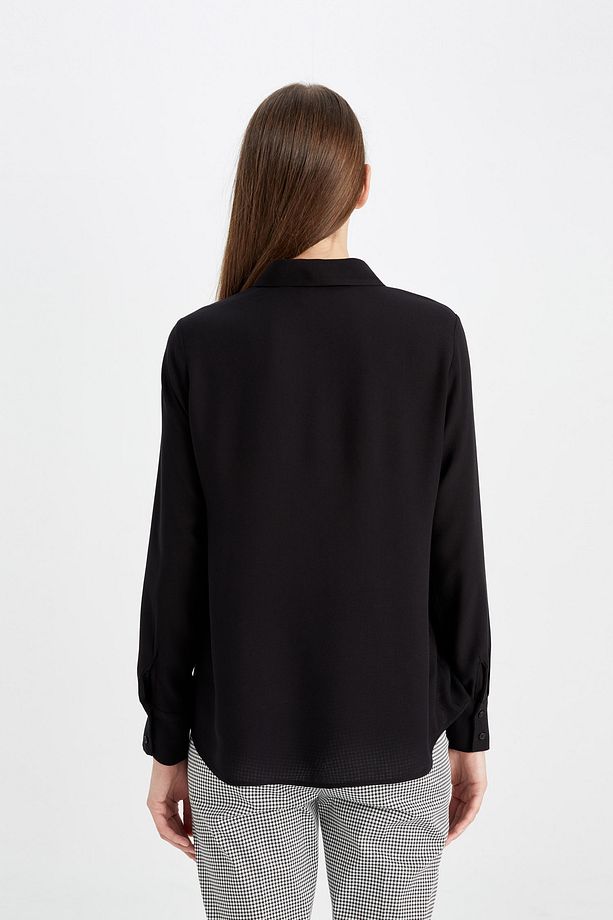 Regular Fit Uzun Kollu Basic Gömlek Z6472az23au - 6
