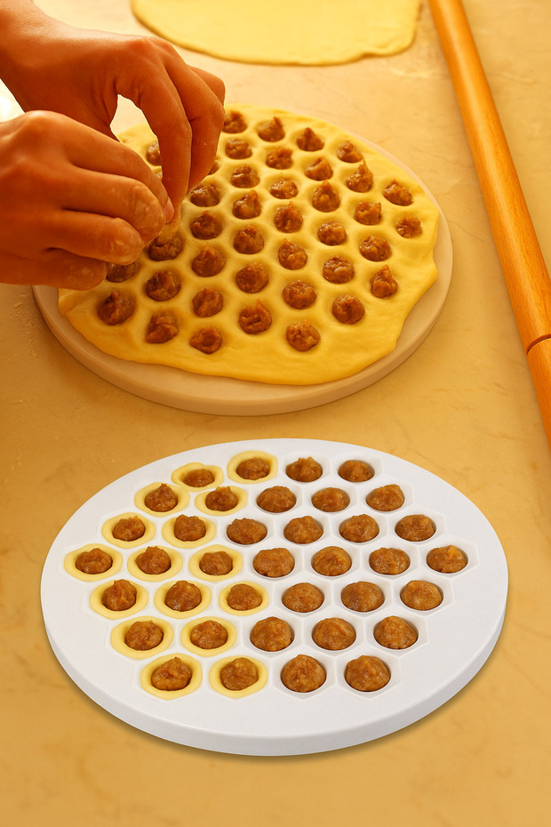 Practical Small Manti Mold Manti Matik Dough Cutting Tool 24 cm Kp-106
