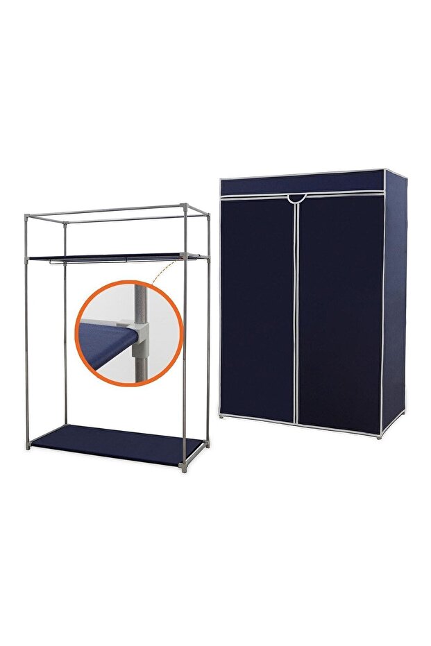 Prado Basic Çelik Profilli Portatif Bez Dolap Lacivert - 5