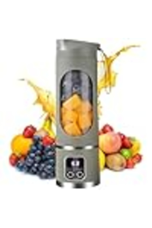 Portable Blender with LED Battery Display, 450ml Capacity, Ice Crushing Power - Rechargeable Smoothi - 4
