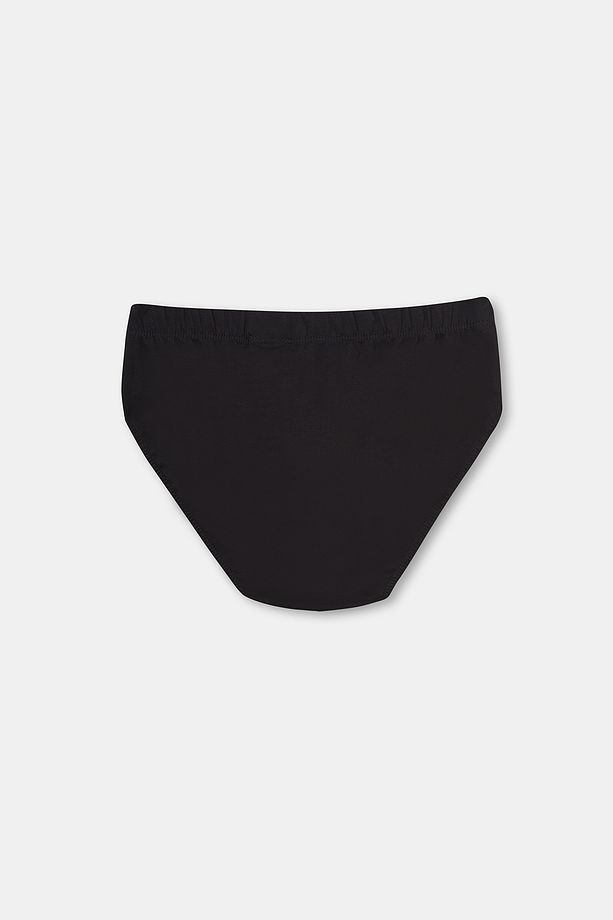 Siyah Penye 2'li Pamuklu Slip Külot - 6