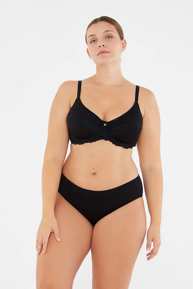 Siyah Yüksek Bel 3'lü Slip Külot - 8