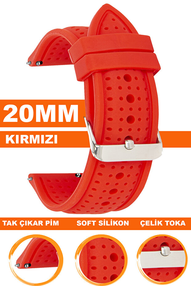 20mm Fossil-Welder-Casio-Seiko-Omega-Armani Watch Compatible Silicone Watch Band Strap 20S26B