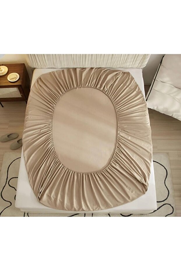 مجموعة ملاءات مطاطية مزدوجة |   قهوة - 3