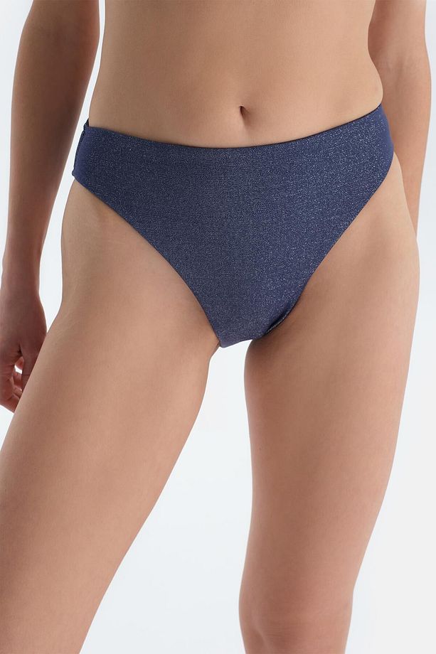 Mürdüm Yüksek Bel Bikini Alt - 5