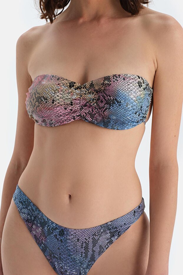 Multicolor Straplez Bikini Üst - 6