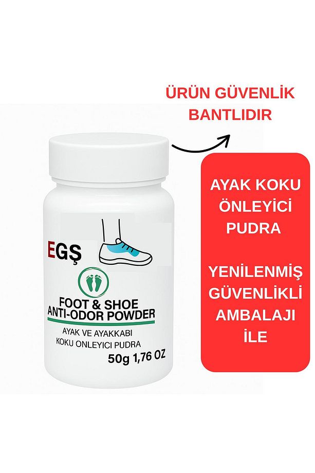 Doğal Ayak Kokusu Giderici Pudra 50 ml - Ayakkabı Kokusu Önleyici Bitkisel Saf Tuz Karışımı - 1