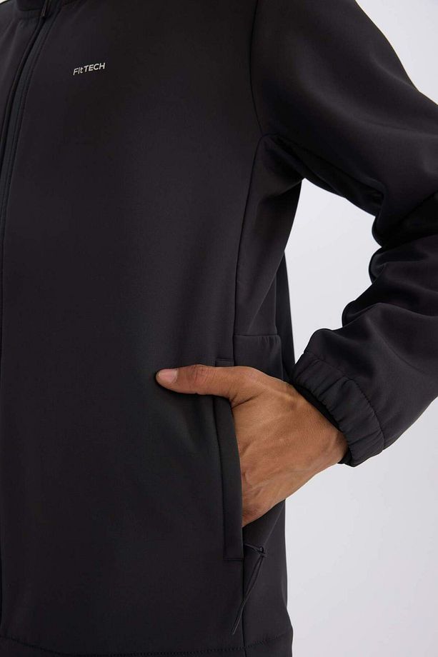 DeFactoFit Su İtici Regular Fit Kapüşonlu Fermuarlı Softshell Yağmurluk D6178AX25SP - 6