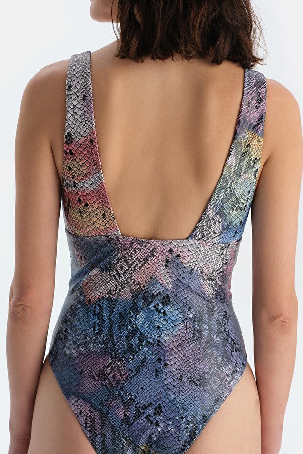 Multicolor Desenli Üçgen Mayo - 6