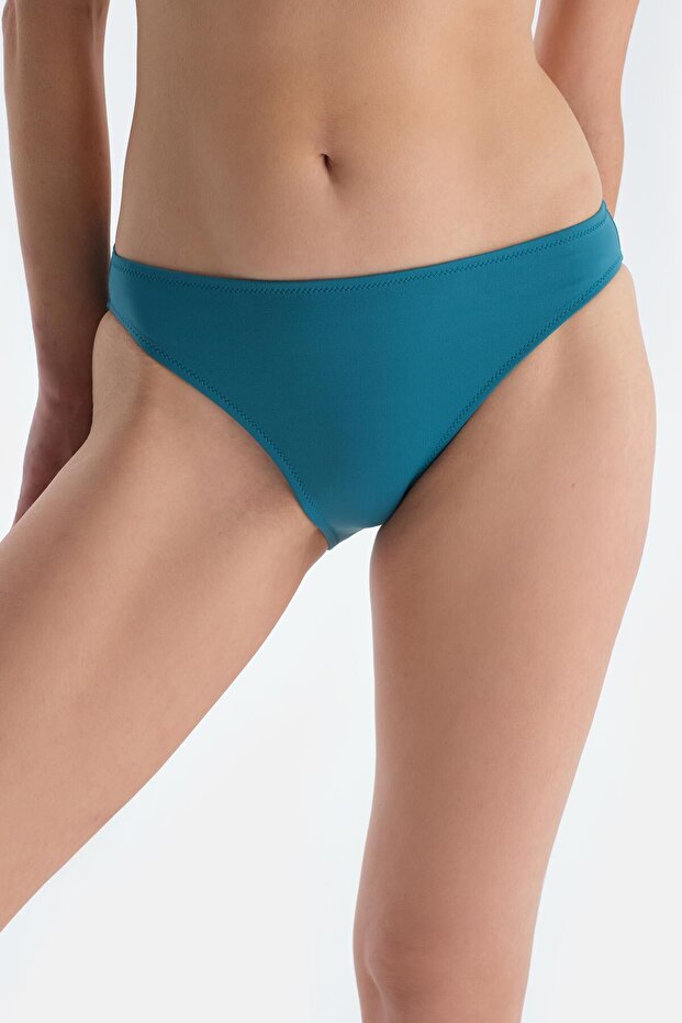 Petrol Mavi Normal Bel Bikini Alt - 5