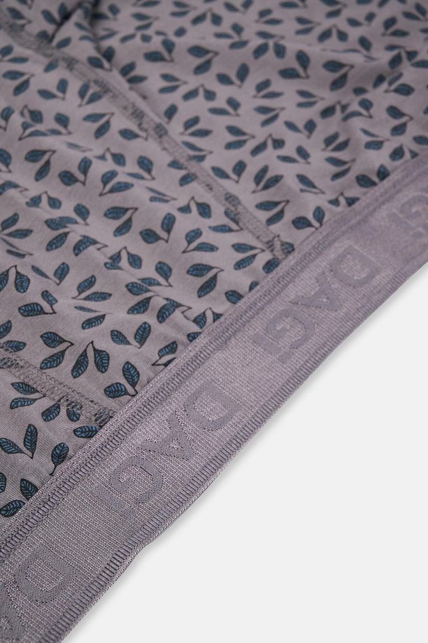 Gri-Siyah 3'lü Desenli Micro Modal Boxer - 4