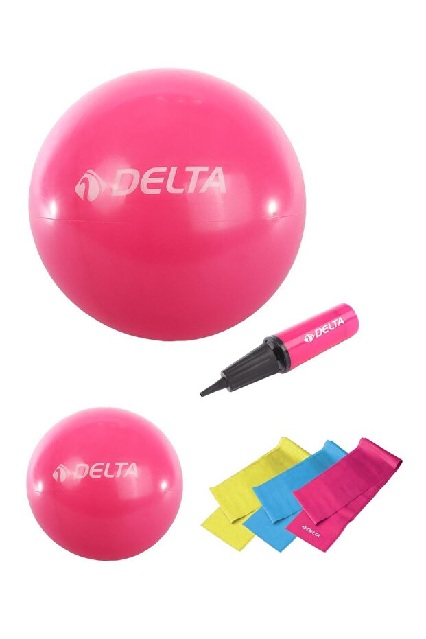 140-159 Cm Height Range 55 Cm and 25 Cm 2 Pilates Ball 3-piece Pilates Band - Pump 6-piece Set