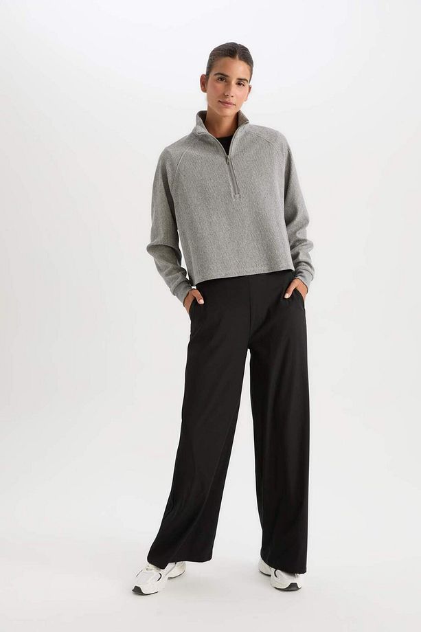 DeFactoFit Wide Leg Geniş Paça Cepli Sporcu Dokuma Pantolon C9416AX25SP - 1